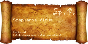 Szappanos Vitus névjegykártya
